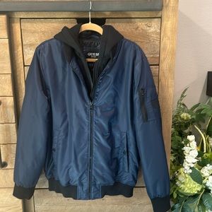 Guess Men’s Med Jacket w/detachable Hoodie
